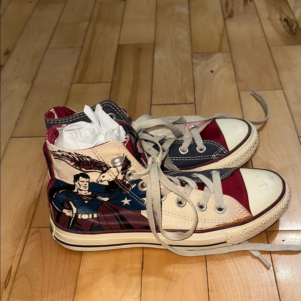 Converse Superman Kids’ High-Top Sneakers - Red, white and Blue